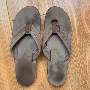Rainbow Brown Flip Flops